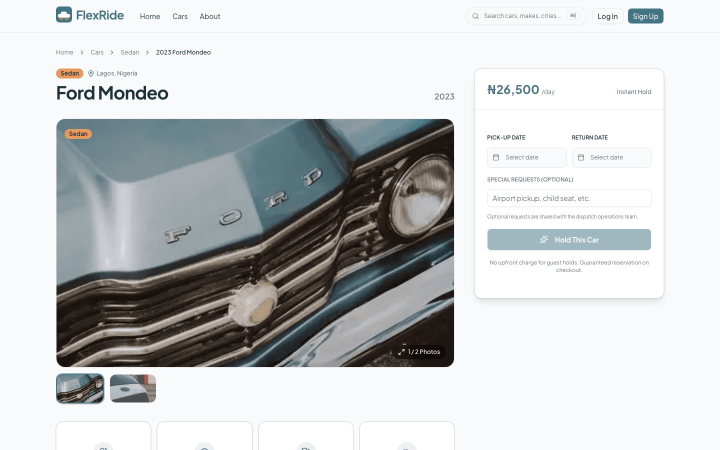FlexRide – Car Rental Platform - Image 2